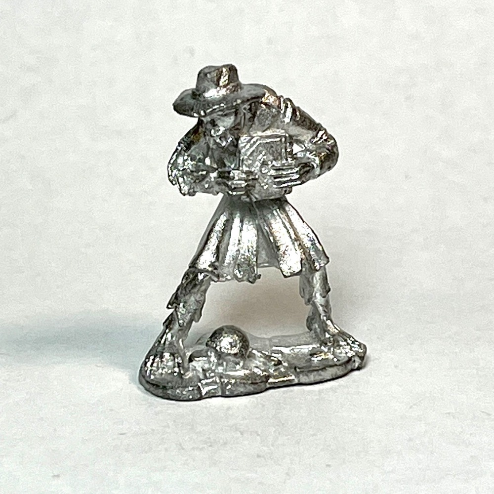 Vintage RAFM Pewter Fantasy Wizard Miniature, Unpainted, 25mm, 1980s RPG Figure